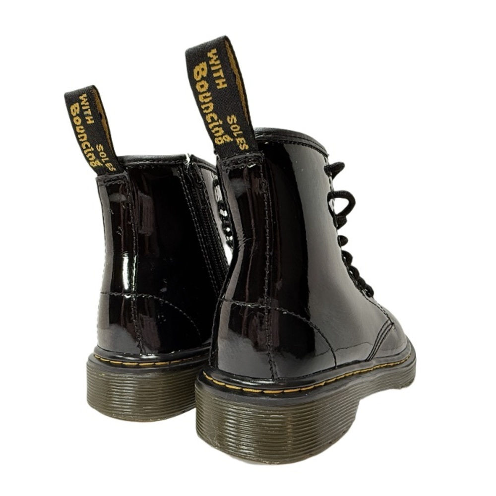 DR MARTENS | Black Patent Leather Lace Up Boot Junior 1460 Punky School Summer - Picture 9 of 16